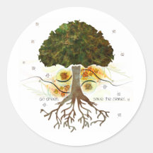 Go Green Tree Stickers