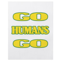 Go Humans Go (green/gold) Personalized Flyer