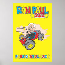 Go Kart Ron Paul Presidential Race 2012 Poster