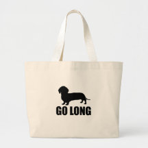 Go Long Dacshund Canvas Bag