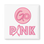 Go Pink Breast Cancer Awareness Fridge Magnets