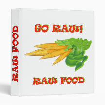 GO RAW-Carrots bunch 3 Ring Binders