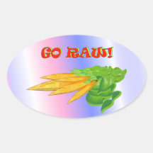 GO RAW! OVAL STICKER