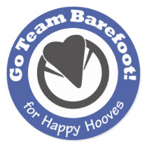 Go Team Barefoot! Sticker