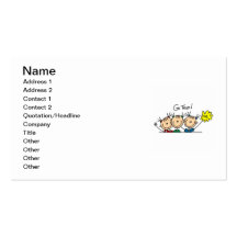 Go Team Cheerleaders T-shirts and Gifts Business Cards