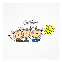 Go Team Cheerleaders T-shirts and Gifts Custom Invite