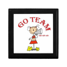 Go Team Rah Rah Rah T-shirts and Gifts Trinket Box