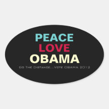 Go The Distance Obama 20112 Oval Sticker