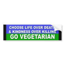 Go Vegetarian Bumper Stickers