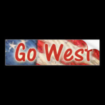 Go West bumper stickers