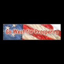 Go West for Prosperity bumper stickers