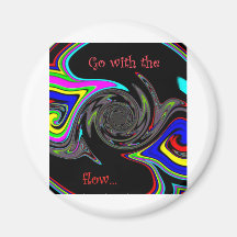 Go with the flow colorized magnet