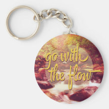 Go With The Flow River Keychains