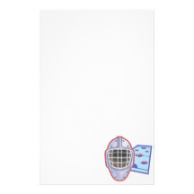 Goalie Mask Stationery Design