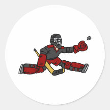 Goalie Save Round Stickers