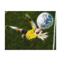Goalkeeper in Action Postcard