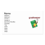 Goalkeeper T-shirts and Gifts Business Card Templates