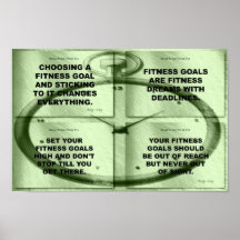 Goals Fitness Collage in Time Poster