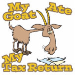 goat ate my tax return cartoon photo sculptures