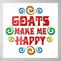 Goat Happiness Poster