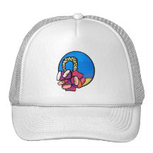 Goat Hoof Rattle Blue Background Hat