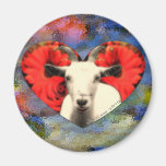 Goat With Heart Magnet