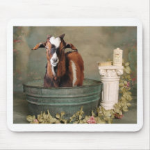 Goats need baths too mouse pad