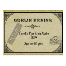Goblin Brains Recipe Card Post Card