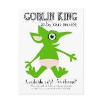 Goblin King Baby Care Service Post Card