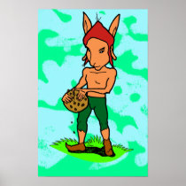 goblin with a cookie poster