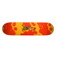 Goblin with a cookie skateboard