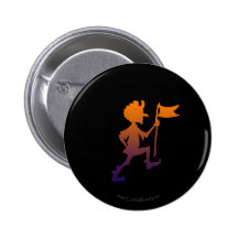 Goblin with a Flag Pinback Buttons