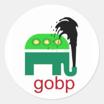 gobp GOP Republican Oil Spill British Petroleum Stickers
