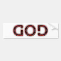 God Anagram Bumper Sticker