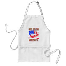 God Bless America American Flag Apron