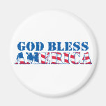 God Bless America (flag) Refrigerator Magnet