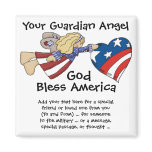 God Bless America Guardian Angel magnets