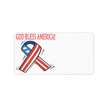 God Bless America Personalized Address Labels
