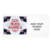 God bless America Picture Card