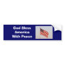 God Bless America With Peace Bumper Sticker