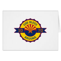 God bless Arizona Greeting Cards