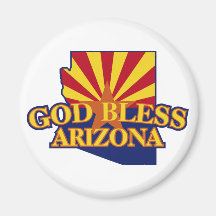 God Bless Arizona Magnets