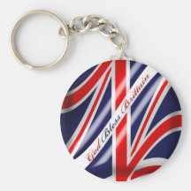 God Bless Brittain Unoin Jack Brittish Flag Keycha Key Chains