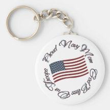 God Bless Our Troops, Proud Navy Mom Key Chains
