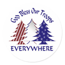 God Bless Our Troops Sticker