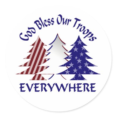 God Bless Our Troops Sticker by tshirtmeshirt