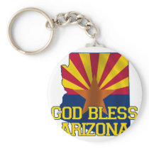 God Bless the state of Arizona Key Chains