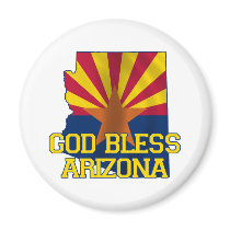 God Bless the state of Arizona Refrigerator Magnets