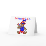 God Bless The U.S.A Teddy Greeting Cards