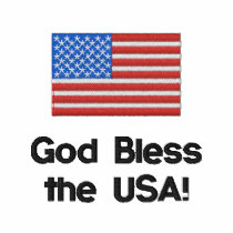 God Bless the USA. American Flag Golf Shirt Polo Shirt